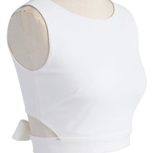 Chicwish white crop top with tie